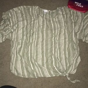 Green stripped dress shirt